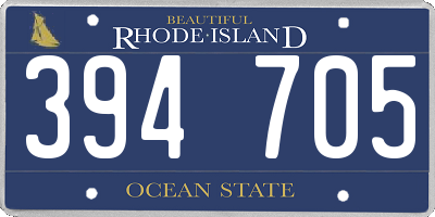 RI license plate 394705