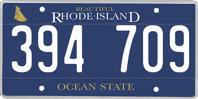 RI license plate 394709