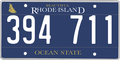 RI license plate 394711