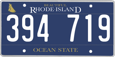 RI license plate 394719