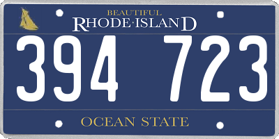 RI license plate 394723