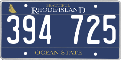 RI license plate 394725