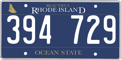 RI license plate 394729