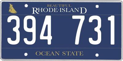RI license plate 394731