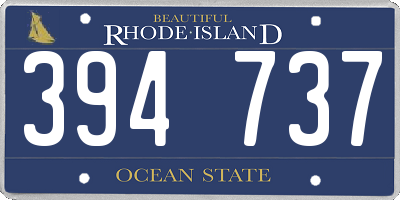 RI license plate 394737