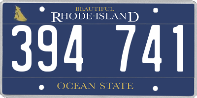 RI license plate 394741