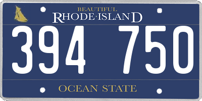 RI license plate 394750