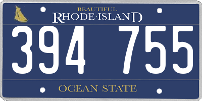 RI license plate 394755