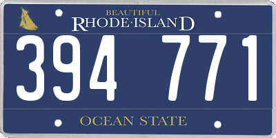 RI license plate 394771