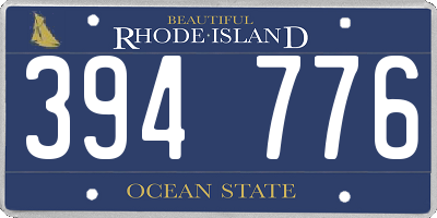 RI license plate 394776
