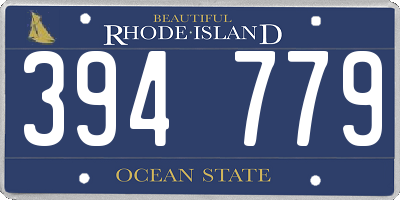 RI license plate 394779