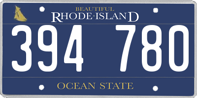 RI license plate 394780
