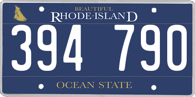 RI license plate 394790