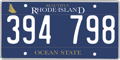 RI license plate 394798