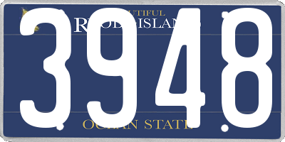 RI license plate 3948