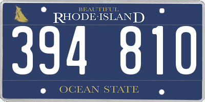 RI license plate 394810