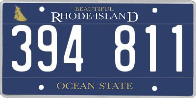 RI license plate 394811