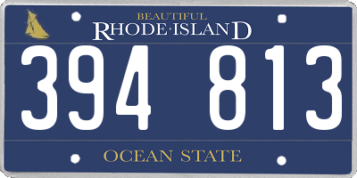 RI license plate 394813