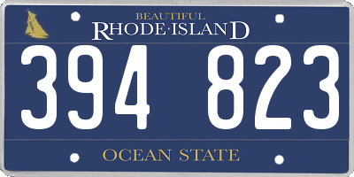 RI license plate 394823