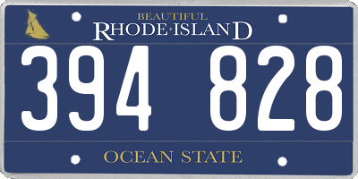 RI license plate 394828