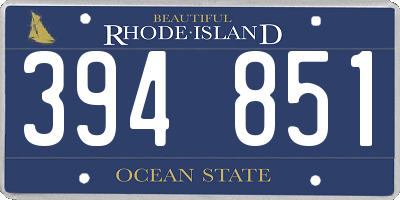 RI license plate 394851