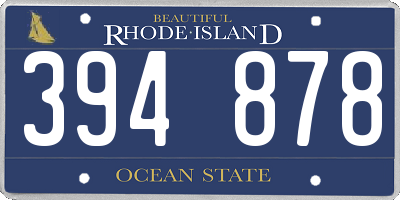 RI license plate 394878