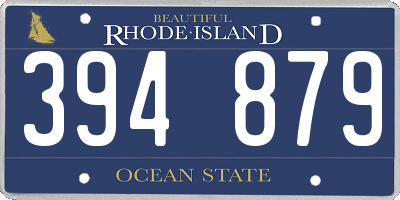 RI license plate 394879