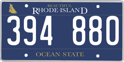 RI license plate 394880