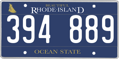 RI license plate 394889