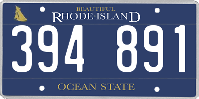 RI license plate 394891