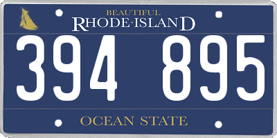 RI license plate 394895