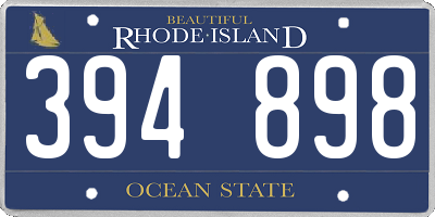RI license plate 394898