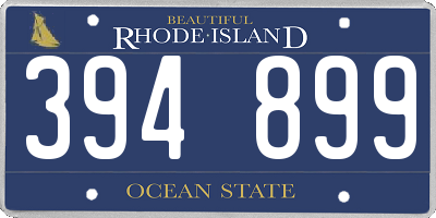 RI license plate 394899