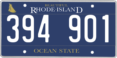 RI license plate 394901