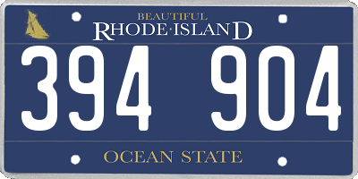 RI license plate 394904