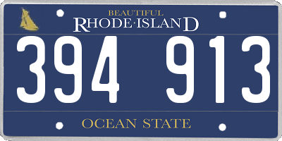 RI license plate 394913