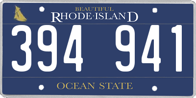 RI license plate 394941