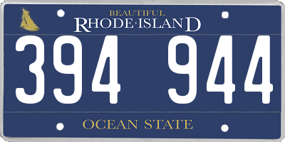 RI license plate 394944
