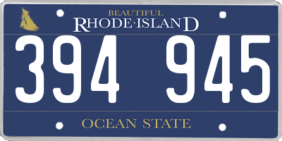 RI license plate 394945