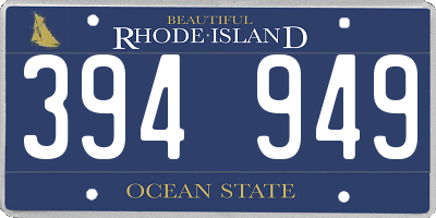 RI license plate 394949
