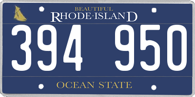 RI license plate 394950