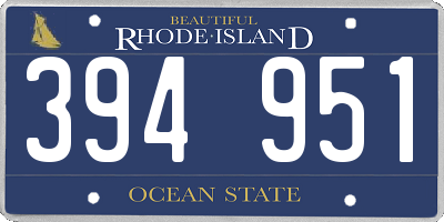 RI license plate 394951