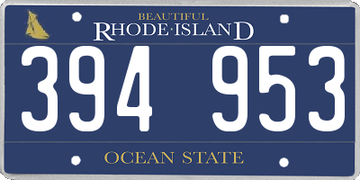 RI license plate 394953