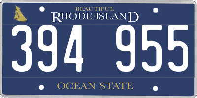 RI license plate 394955