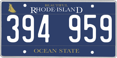 RI license plate 394959