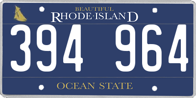 RI license plate 394964