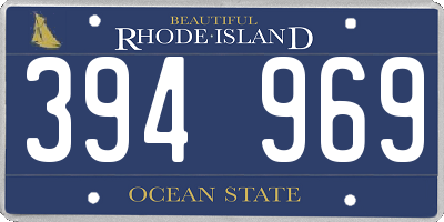 RI license plate 394969