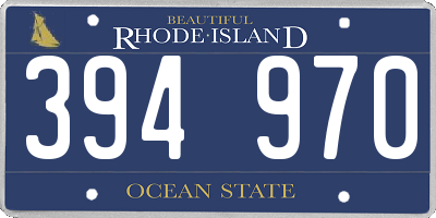 RI license plate 394970