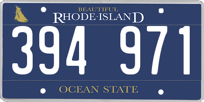 RI license plate 394971