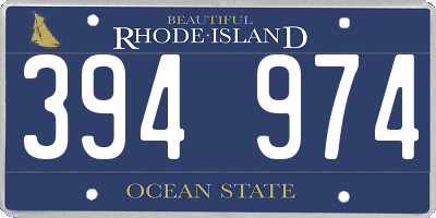RI license plate 394974